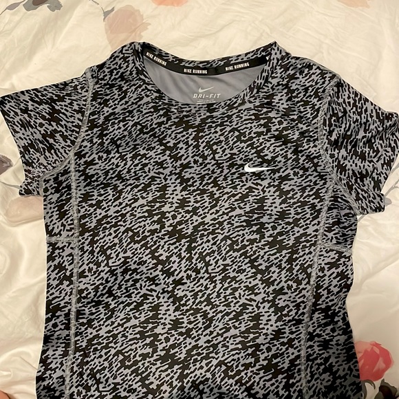 Nike Tops - Nike Running T-shirt Black and Gray Design - XS
